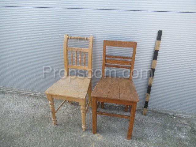 Wooden different chairs