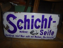 German advertising sign Schicht