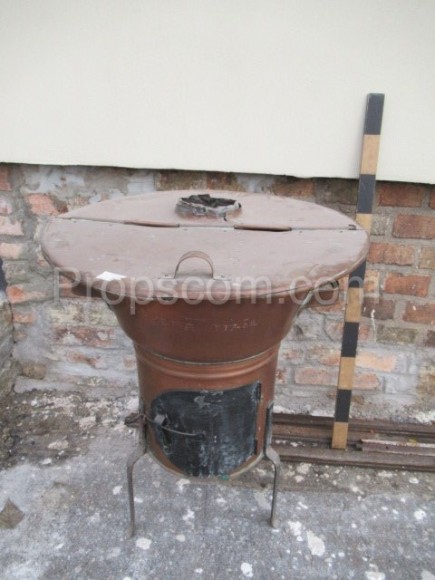 Boiler with copper fireplace