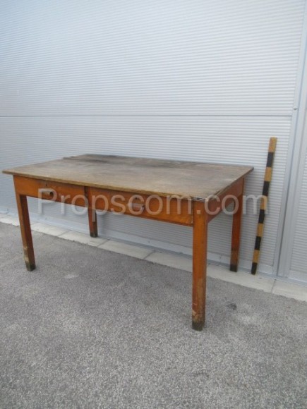 Wooden table with drawers