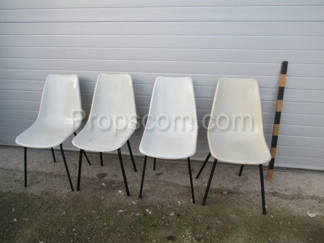 White plastic chair