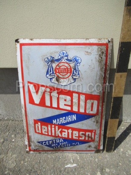 Reklamní plechová cedule: Vitello