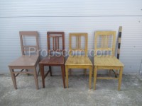 Wooden different chairs