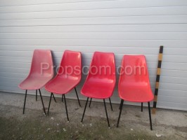 Red plastic chair