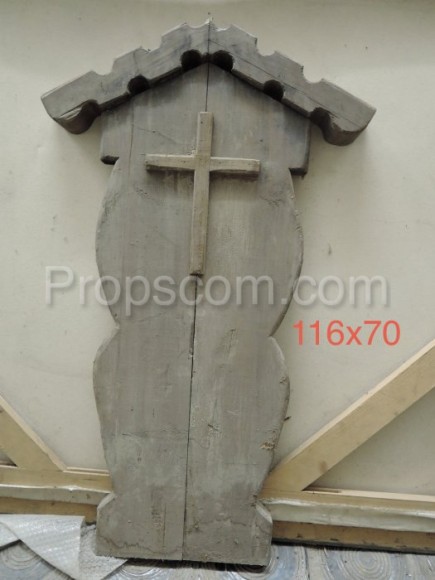 Wooden cemetery cross