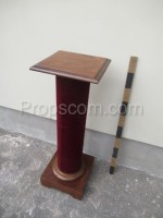 Wooden pedestal under the bust