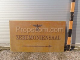 Zeremoniensaal-Schild