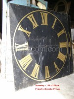 Tower clock face black