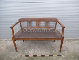 Benches with leather upholstery