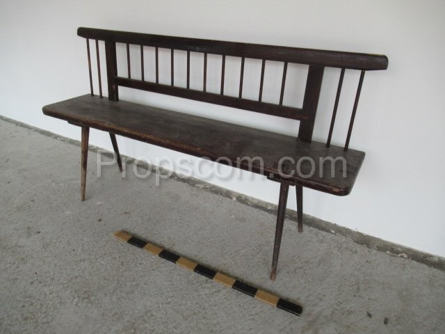 Wooden brown bench