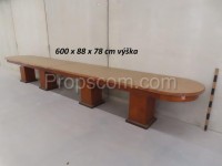 Long wooden table 