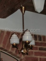 Glass brass chandelier