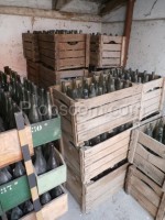Old bottles in a crate