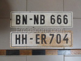 License plate 1930 - 1945 approx. 