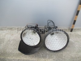 Industrial plastic lamps with mesh