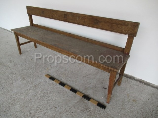 Wooden brown bench