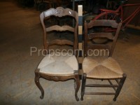 Židle dřevěné vyplétané