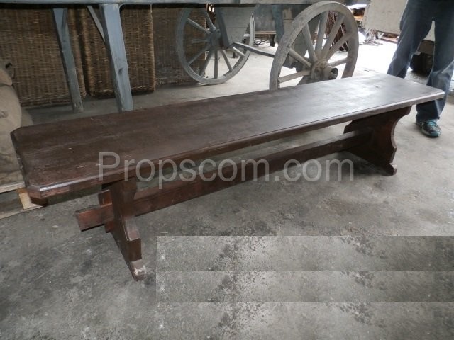 Wooden brown bench