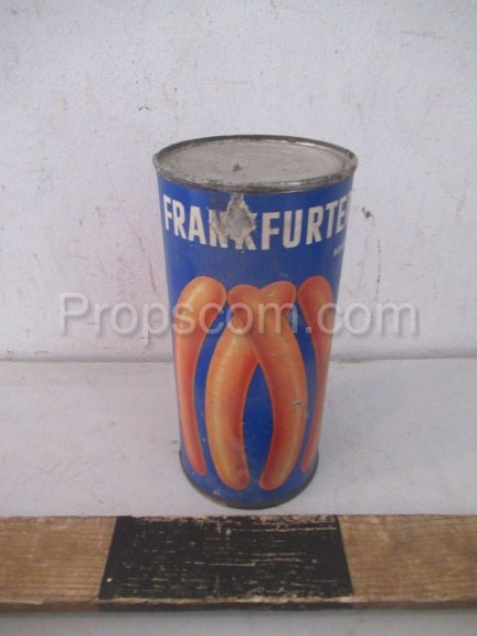 Cans of Frankfurt sausages