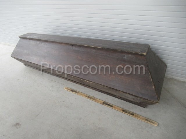 Dark wooden casket