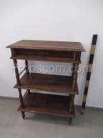 Wooden small decorated bookshelf