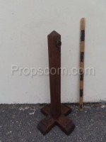 A stake with a forged ring