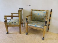 Gold-plated upholstered seat