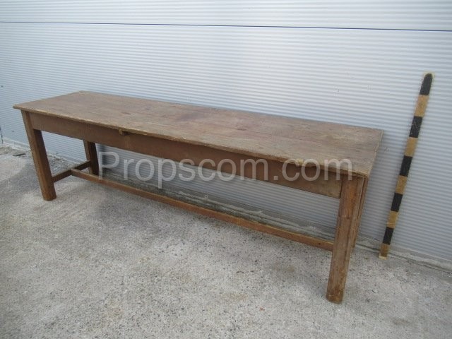 Wooden brown bench