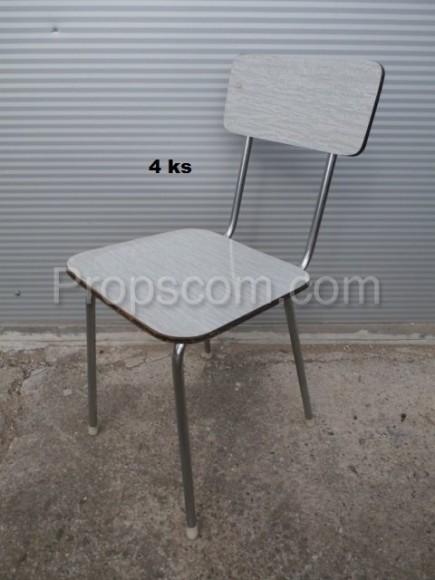 Chairs chrome laminate gray