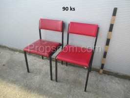 Leatherette metal chair