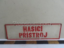 Informační cedule: Hasicí přístroj