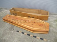 Massive wooden casket