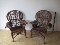 Wicker armchairs