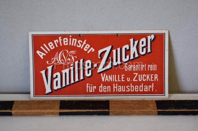 Advertising sign Vanilla sugar