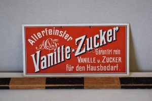 Advertising sign Vanilla sugar