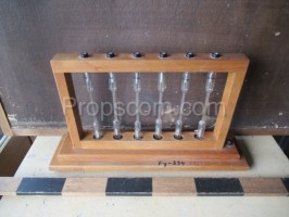 Pipettes in a rack