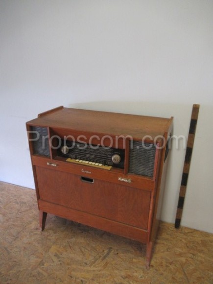 Music cabinet with radio
