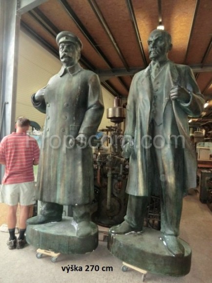 Statues of Vladimir Ilyich Lenin and Joseph Vissarionovich Stalin
