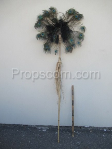 Peacock feather fan Africa - theatrical scenery