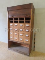 File cabinet with shutter