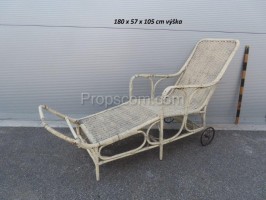 Rattan garden deckchair