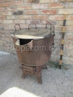 Butcher boiler with fireplace