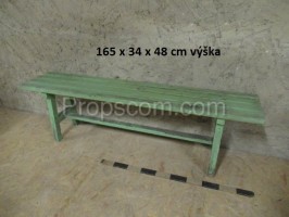 Wooden green bench