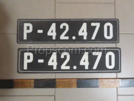 License plate 1930 -1945 approx.