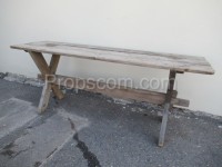 Wooden long table outdoor