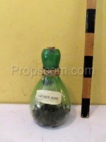 Green glass flask