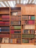 Shelves with books