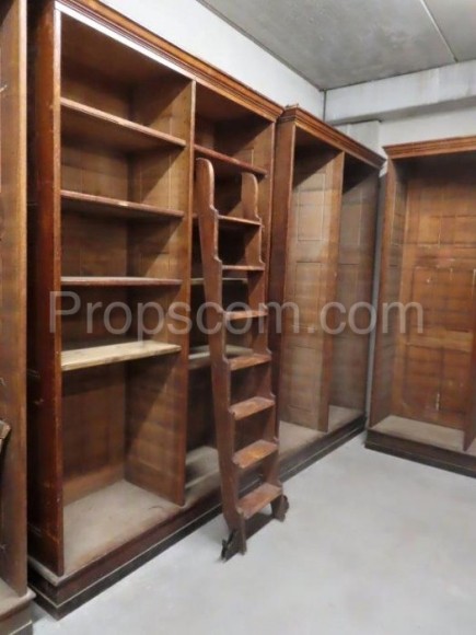 Large wooden bookcases