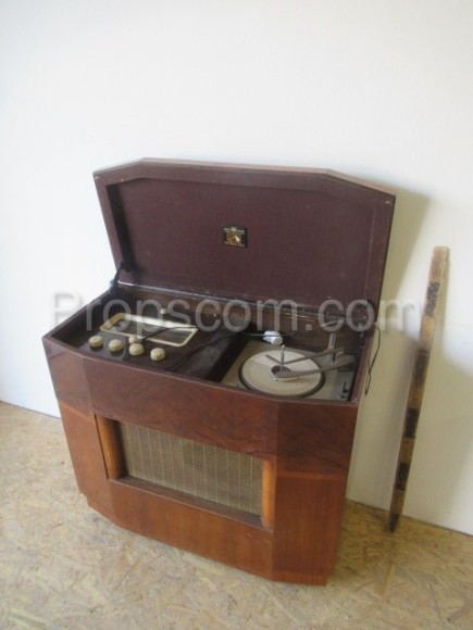 Music cabinet with radio