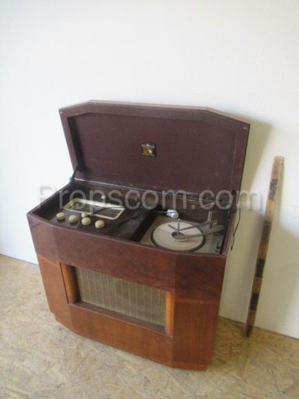 Music cabinet with radio